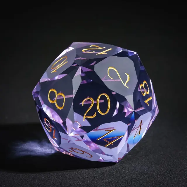 Dragon Gem - XL 30mm Glas D20 (Diamondcut)