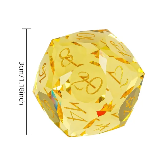 Dragon Gem - XL 30mm Glas D20 (Diamondcut)