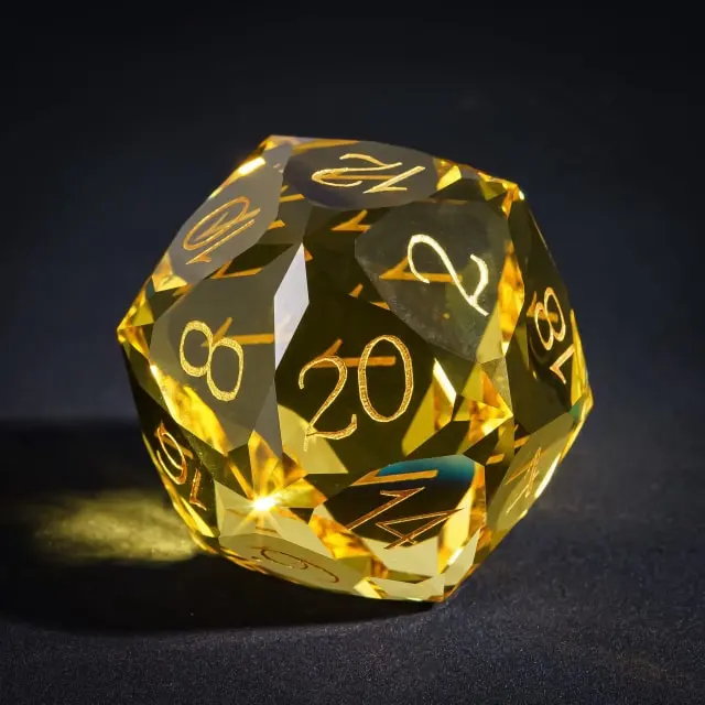 Dragon Gem - XL 30mm Glas D20 (Diamondcut)