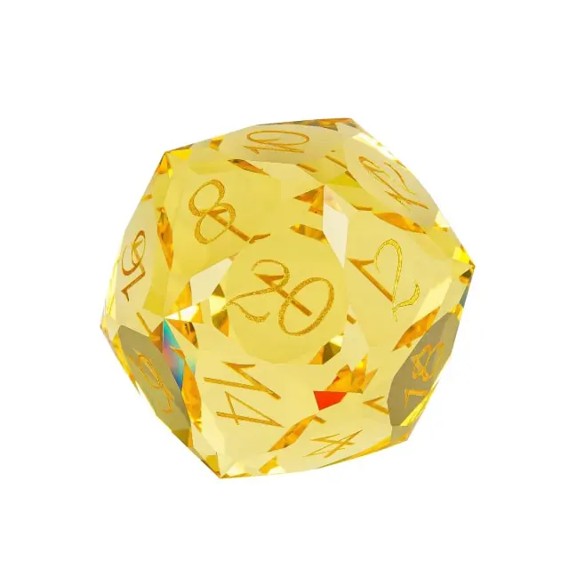 Dragon Gem - XL 30mm Glas D20 (Diamondcut)
