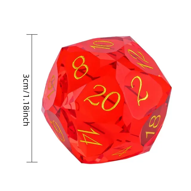 Dragon Gem - XL 30mm Glas D20 (Diamondcut)