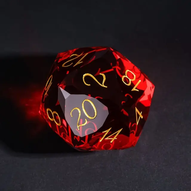 Dragon Gem - XL 30mm Glas D20 (Diamondcut)