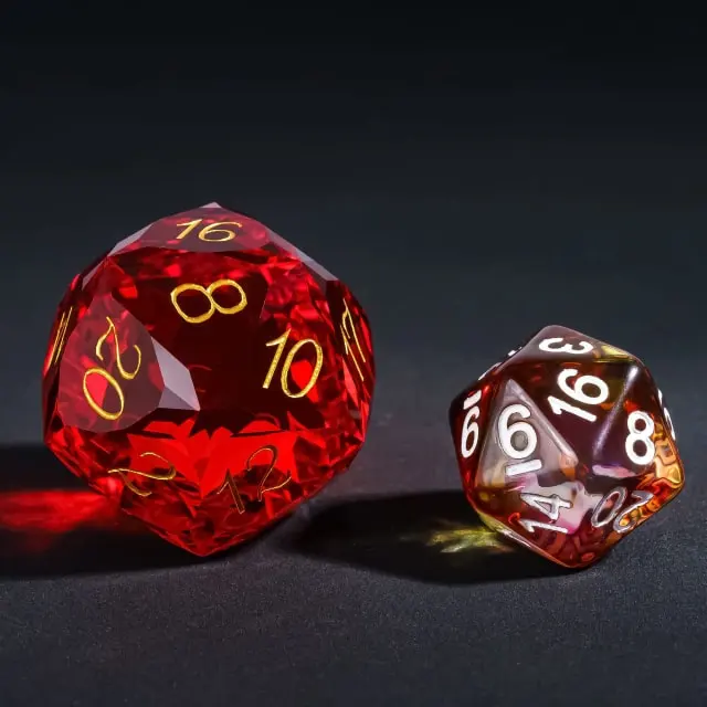 Dragon Gem - XL 30mm Glas D20 (Diamondcut)