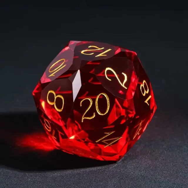 Dragon Gem - XL 30mm Glas D20 (Diamondcut)