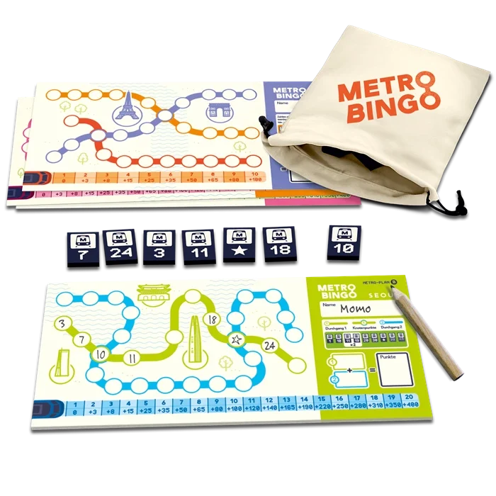 Metro Bingo Legespiel – clevere Routenplanung