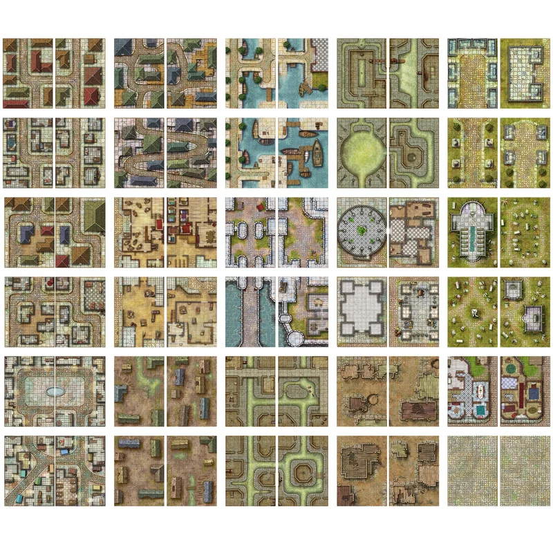 The Giant Book of Battle Mats – Streets, Sewers & Cemeteries EN