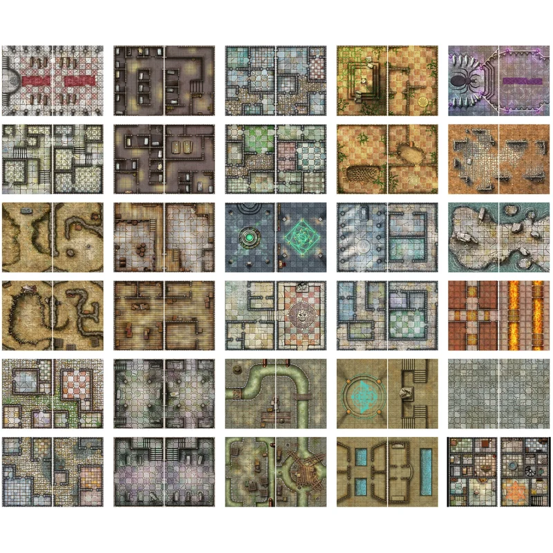 The Big Book of Battle Mats - Cells & Shrines EN