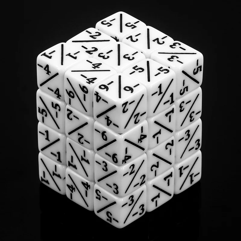 Mini Counter-Würfel Positiv / Negativ mehrfarbig (12 mm)