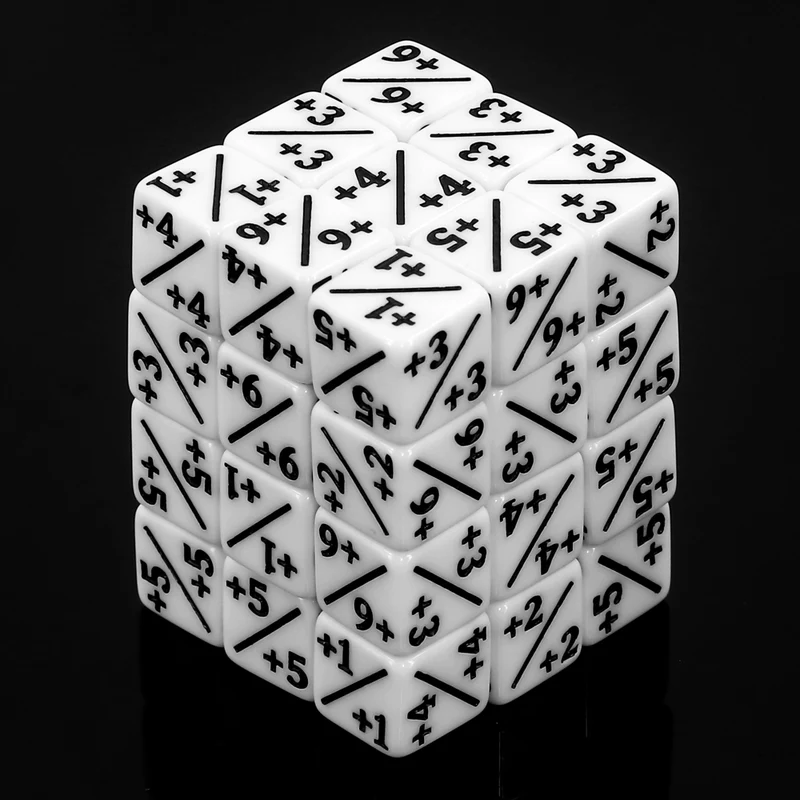 Mini Counter-Würfel Positiv / Negativ mehrfarbig (12 mm)