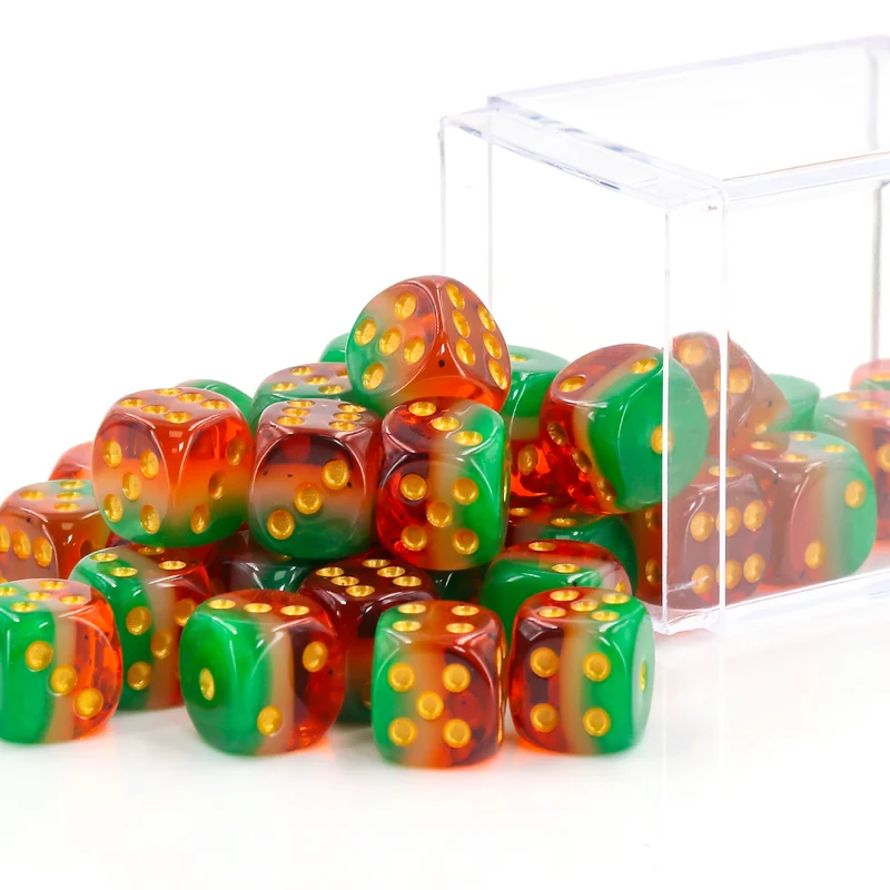 36x Classic Mini D6 - viele Farben - in Box (12 mm)