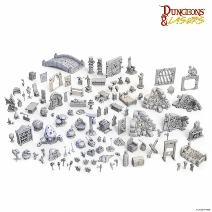 Dungeons & Lasers - Fantasy Props Pack (Unbemalt)