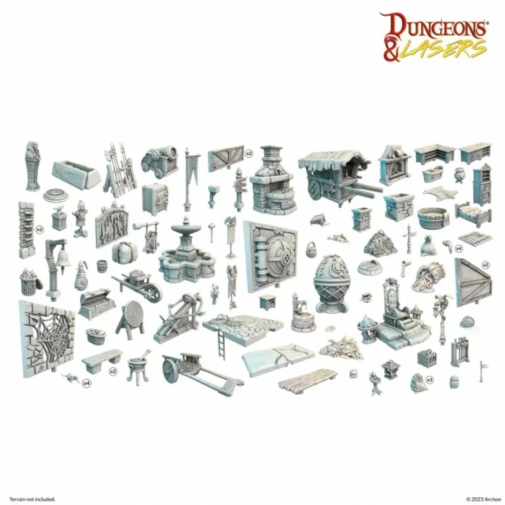 Dungeons & Lasers - City Props (Unbemalt)