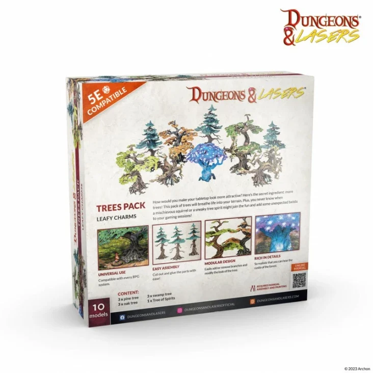 Dungeons & Lasers – Trees Pack (Unbemalt)