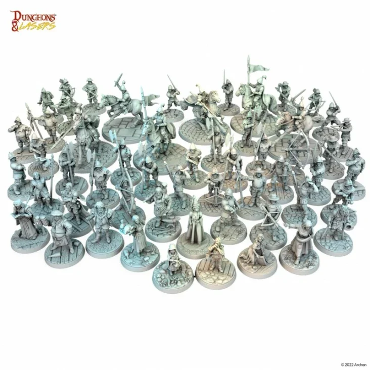 Dungeons & Lasers - NPC Miniaturen (Unbemalt)