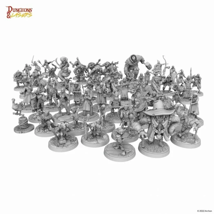Dungeons & Lasers - NPC Miniaturen (Unbemalt)