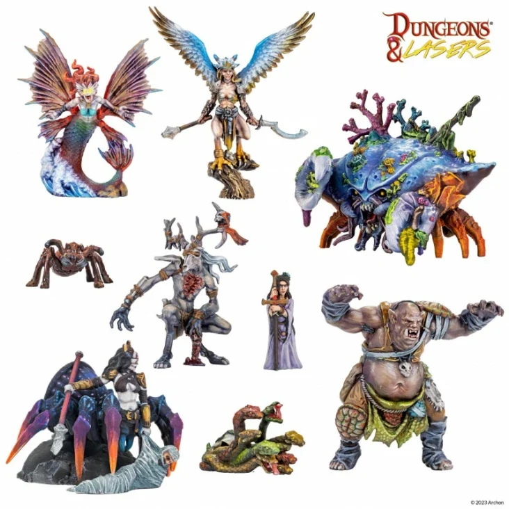 Dungeons & Lasers - Monster Miniaturen Sets (Unbemalt)