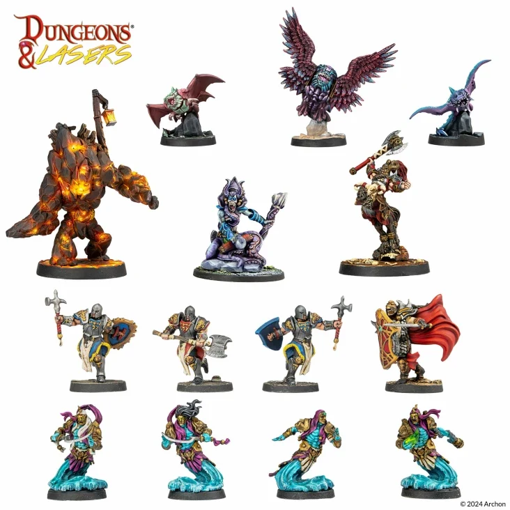 Dungeons & Lasers - Deuslair Miniaturen (Unbemalt)