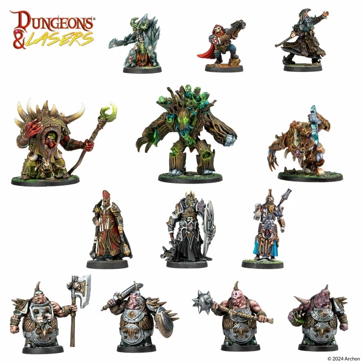 Dungeons & Lasers - Deuslair Miniaturen (Unbemalt)