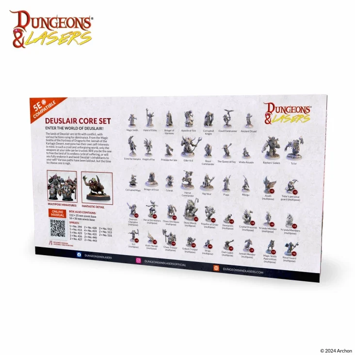 Dungeons & Lasers - Deuslair Miniaturen (Unbemalt)