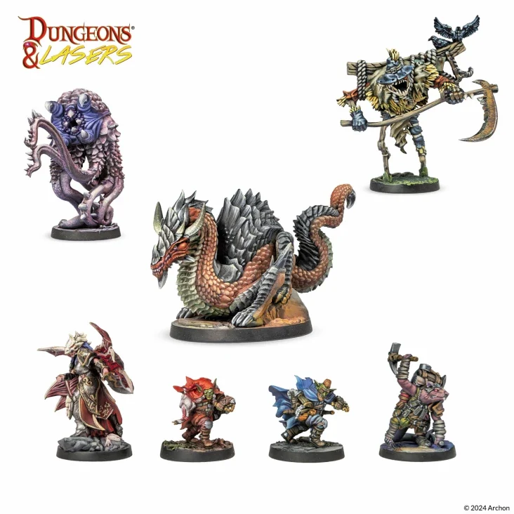 Dungeons & Lasers - Deuslair Miniaturen (Unbemalt)