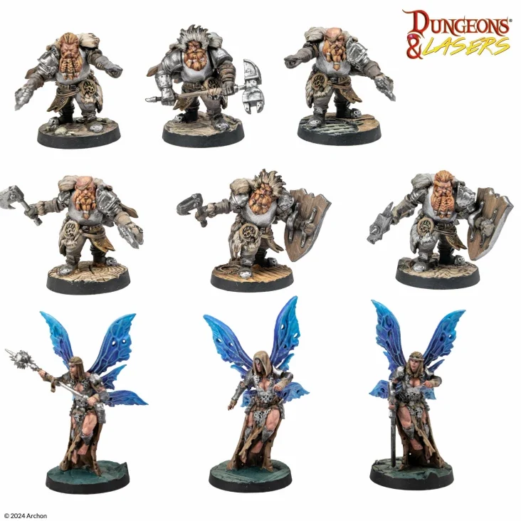 Dungeons & Lasers - Deuslair Miniaturen (Unbemalt)