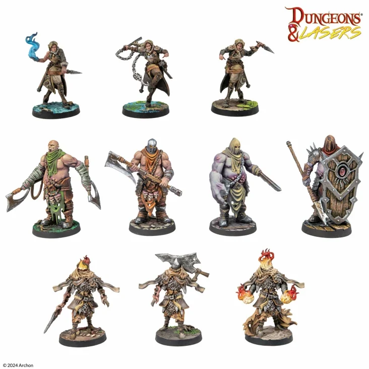 Dungeons & Lasers - Deuslair Miniaturen (Unbemalt)