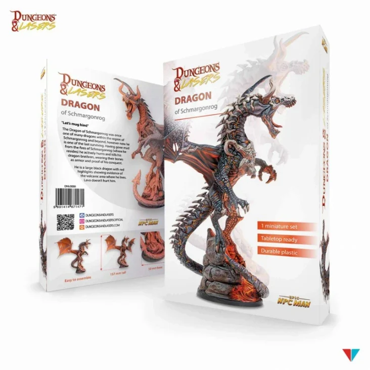 Dungeons & Lasers - Drachen Miniaturen (Unbemalt)