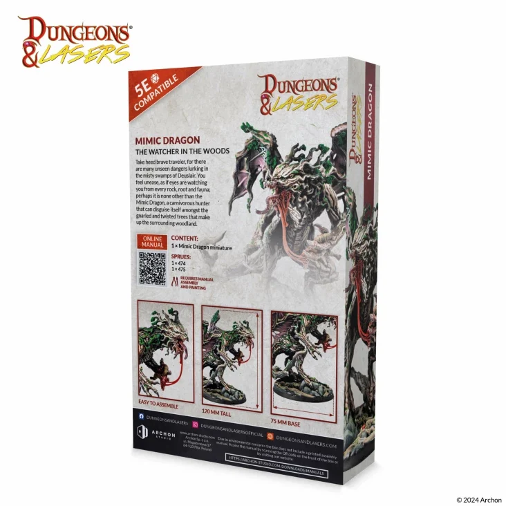 Dungeons & Lasers - Drachen Miniaturen (Unbemalt)