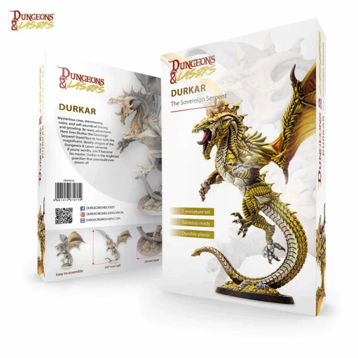 Dungeons & Lasers - Drachen Miniaturen (Unbemalt)