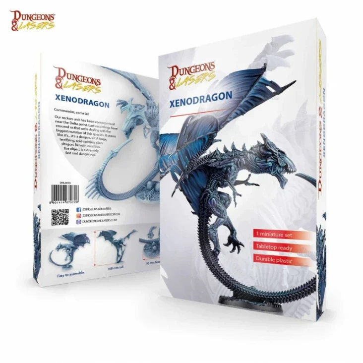 Dungeons & Lasers - Drachen Miniaturen (Unbemalt)