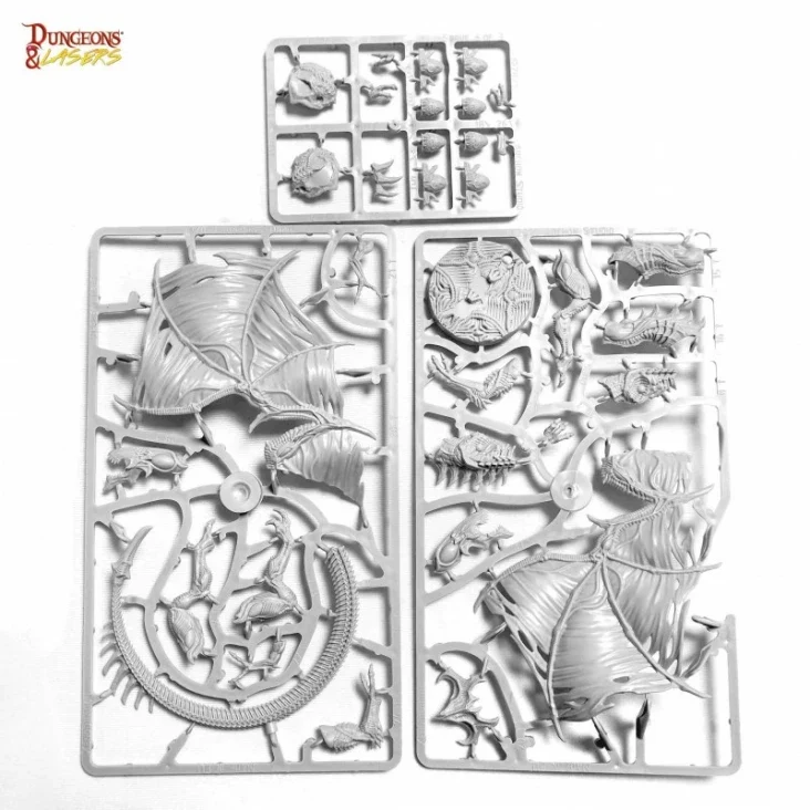 Dungeons & Lasers - Drachen Miniaturen (Unbemalt)