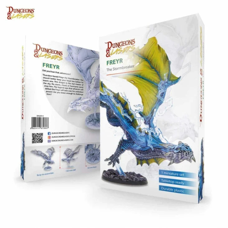 Dungeons & Lasers - Drachen Miniaturen (Unbemalt)