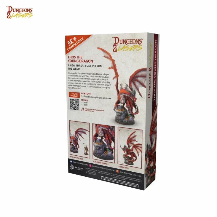Dungeons & Lasers - Drachen Miniaturen (Unbemalt)