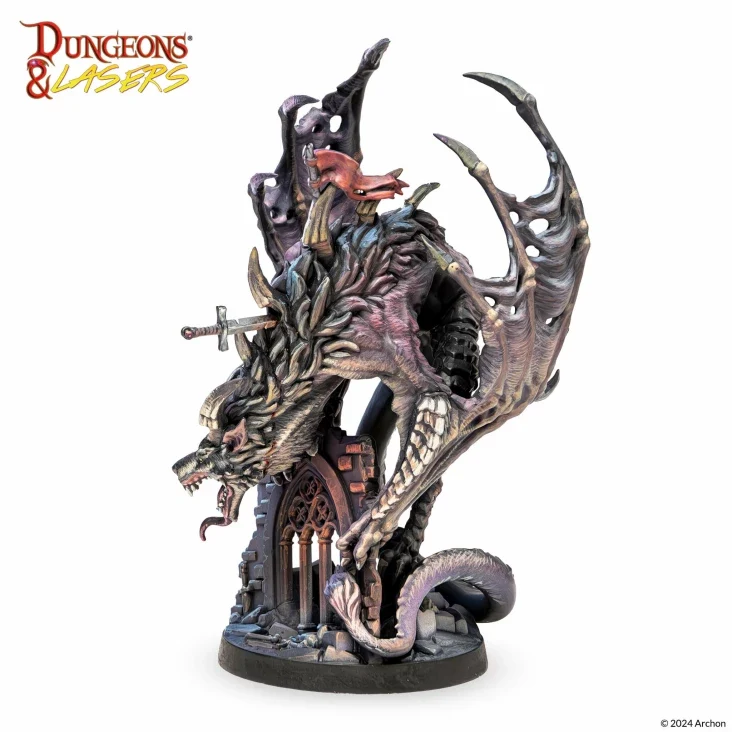 Dungeons & Lasers - Drachen Miniaturen (Unbemalt)