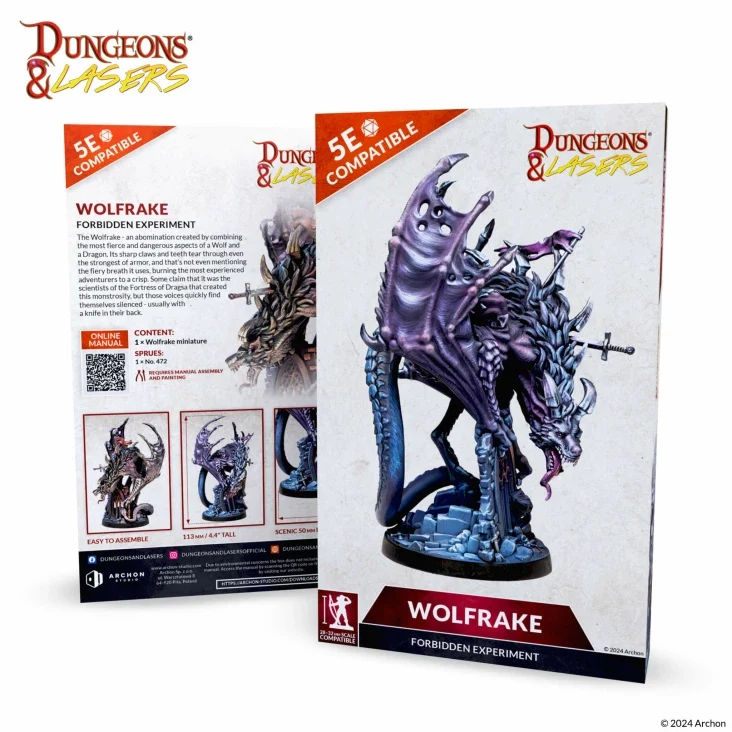 Dungeons & Lasers - Drachen Miniaturen (Unbemalt)