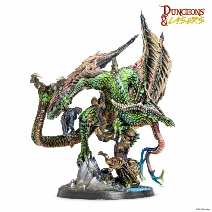 Dungeons & Lasers - Drachen Miniaturen (Unbemalt)