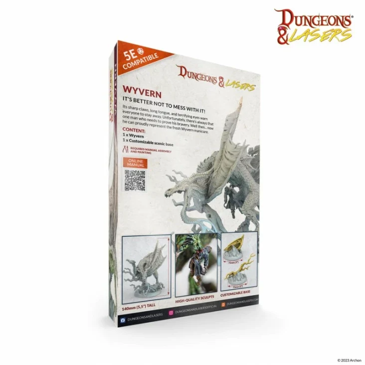 Dungeons & Lasers - Drachen Miniaturen (Unbemalt)