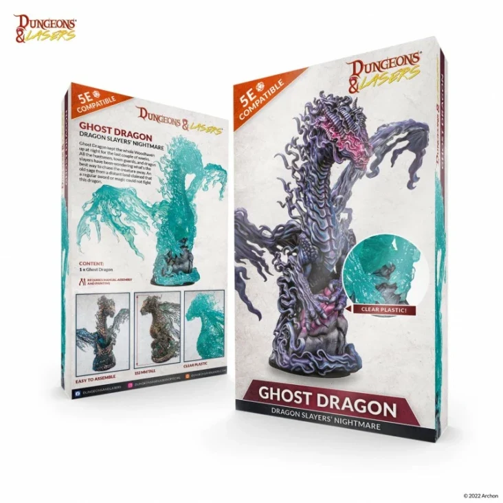 Dungeons & Lasers - Drachen Miniaturen (Unbemalt)