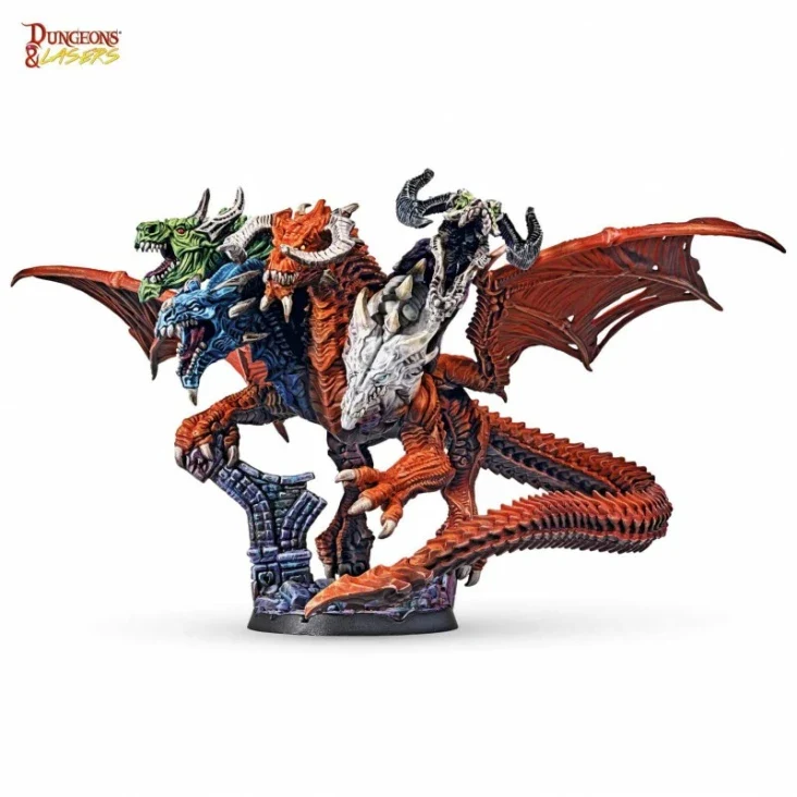 Dungeons & Lasers - Drachen Miniaturen (Unbemalt)