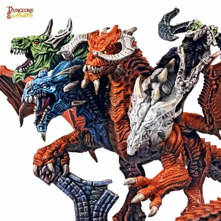 Dungeons & Lasers - Drachen Miniaturen (Unbemalt)