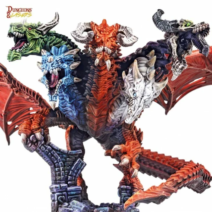 Dungeons & Lasers - Drachen Miniaturen (Unbemalt)