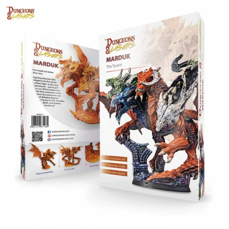 Dungeons & Lasers - Drachen Miniaturen (Unbemalt)