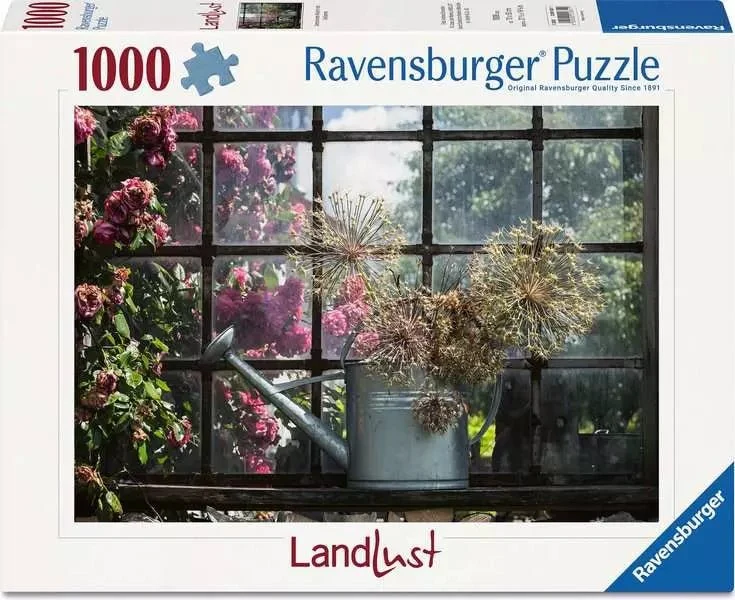 Puzzle 1000 Teile - Getrockneter Allium in der Gießkanne