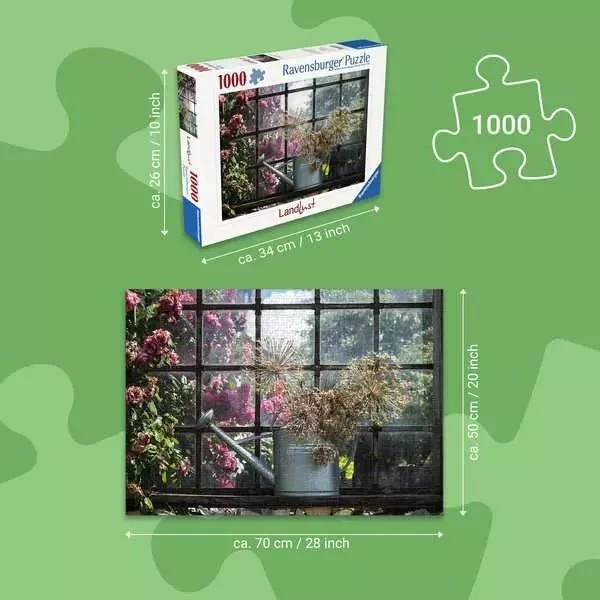 Puzzle 1000 Teile - Getrockneter Allium in der Gießkanne