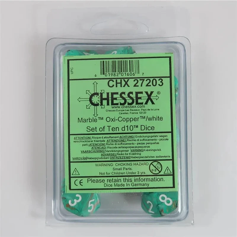 Chessex Marble Oxi Copper 10 x W10 Set