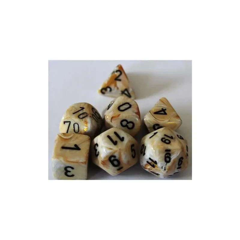Chessex Marble Ivory 7er Set