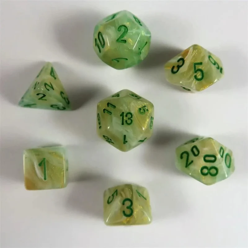 Chessex Marble Green/dark green Mini-Würfelset