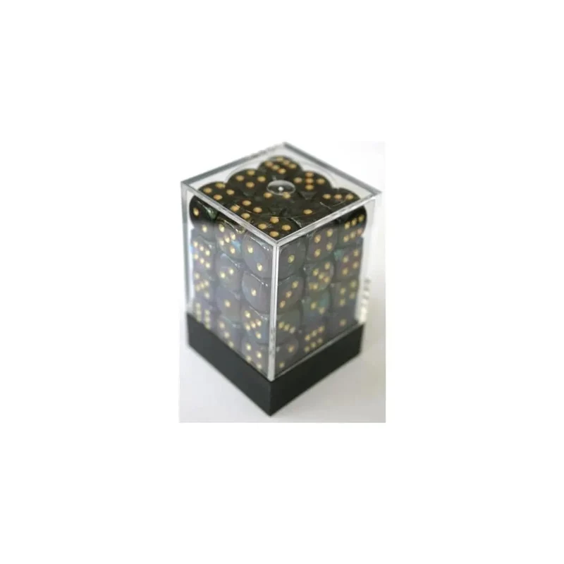 Chessex Lustrous Shadow/Gold W6 12mm Set