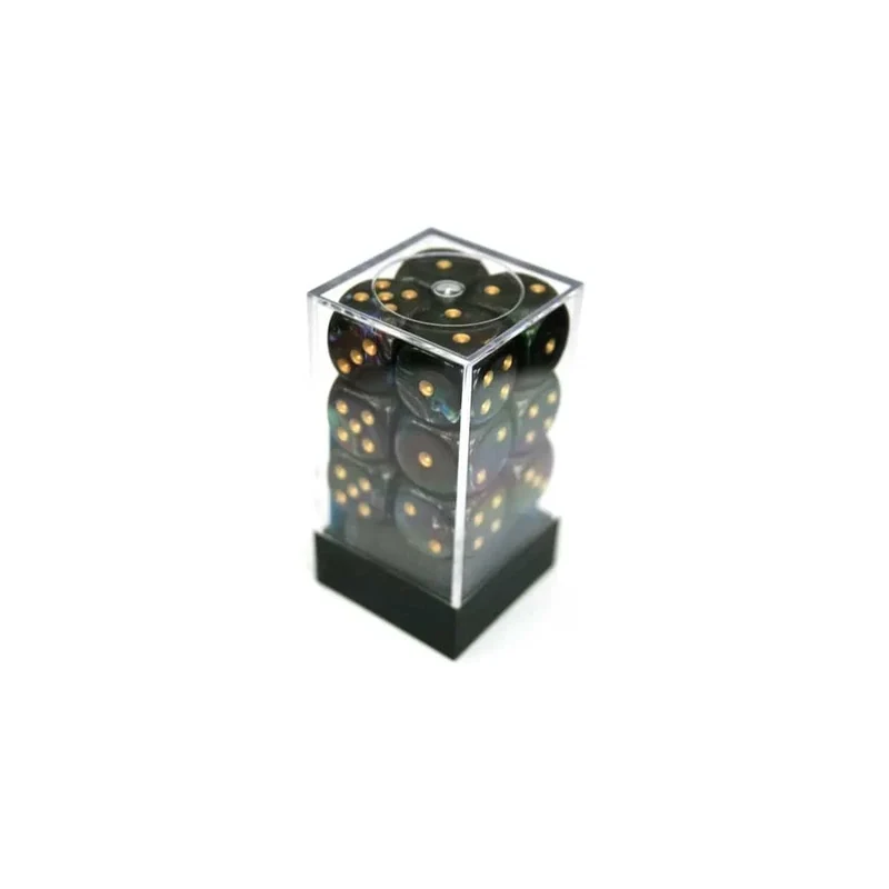 Chessex Lustrous Shadow/Gold W6 16mm Set