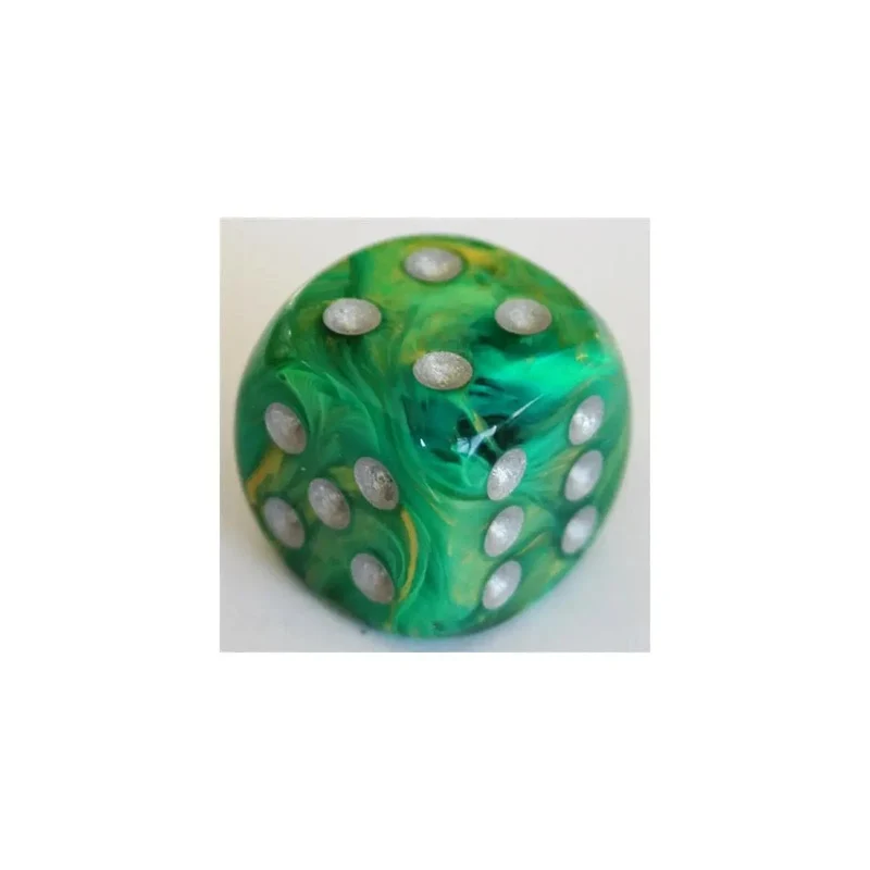 Chessex Lustrous Green/Silver W6 16mm